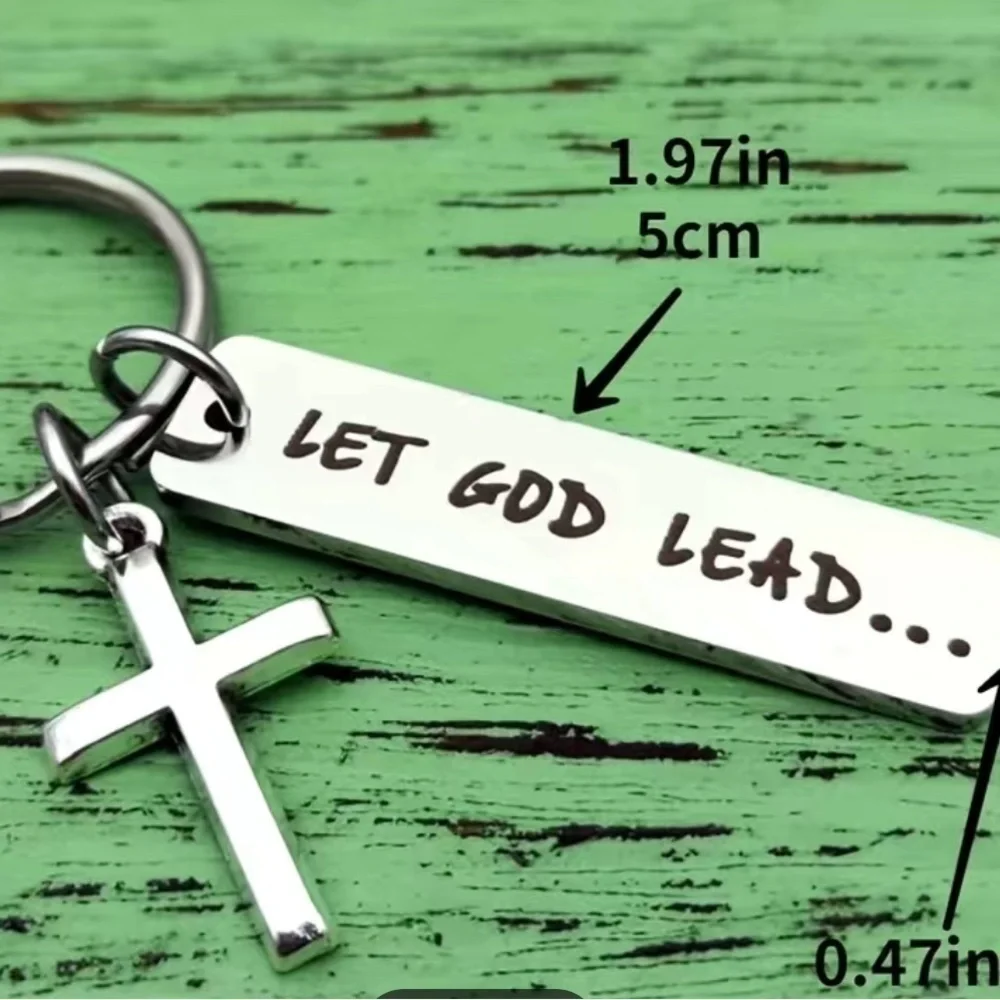 3/$25 Inspirational Keychain Key Ring “Let God Lead…”